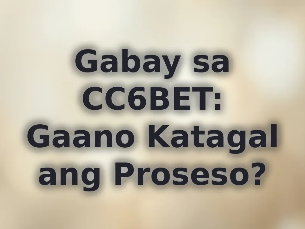CC6BET Transaction Speed
